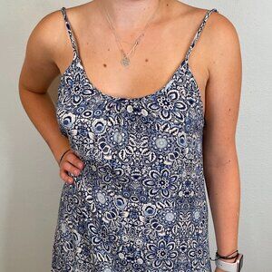 Show Me Your Mumu Floral Maxi Dress Blue Size Small